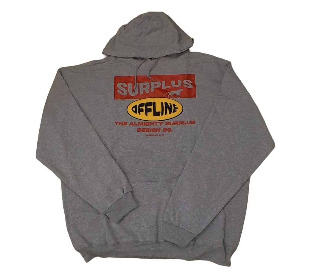 Grey chenille patch hoodie