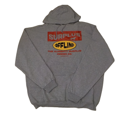 Grey chenille patch hoodie